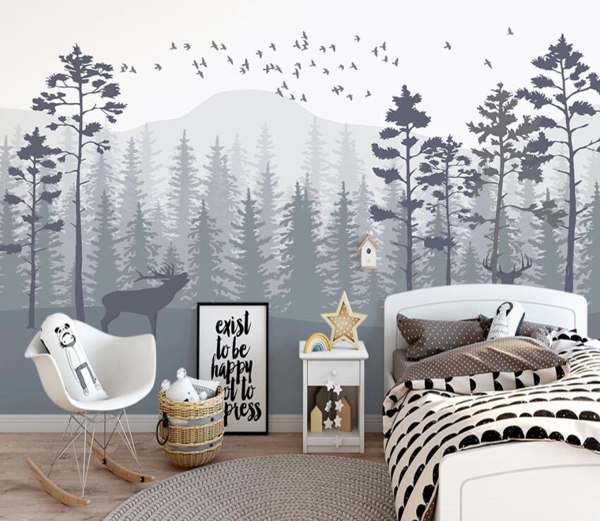 3D Forest Fawn 791 Wall Murals Wallpaper AJ Wallpaper 2 