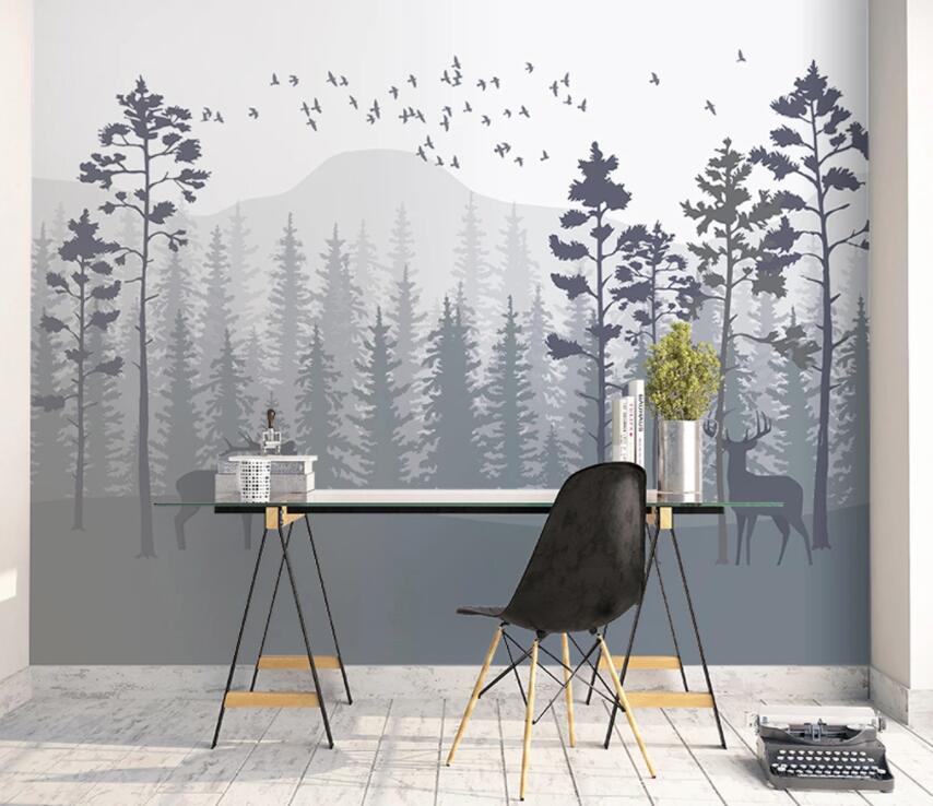 3D Forest Fawn 791 Wall Murals Wallpaper AJ Wallpaper 2 