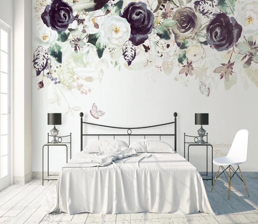 3D Black Rose 2182 Wall Murals Wallpaper AJ Wallpaper 2 