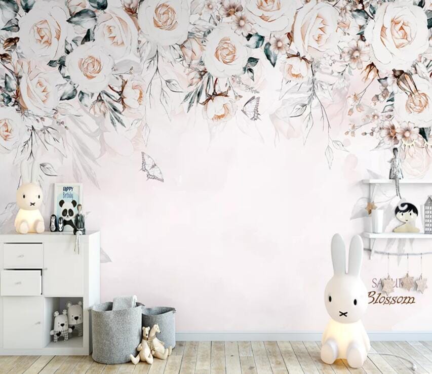 3D Flowers And Leaves 2181 Wall Murals Wallpaper AJ Wallpaper 2 