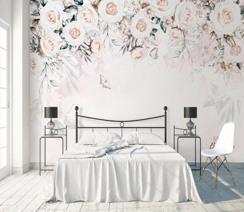 3D Flowers And Leaves 2181 Wall Murals Wallpaper AJ Wallpaper 2 
