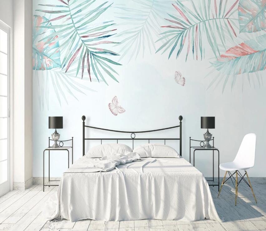 3D Green Leaf 2166 Wall Murals Wallpaper AJ Wallpaper 2 