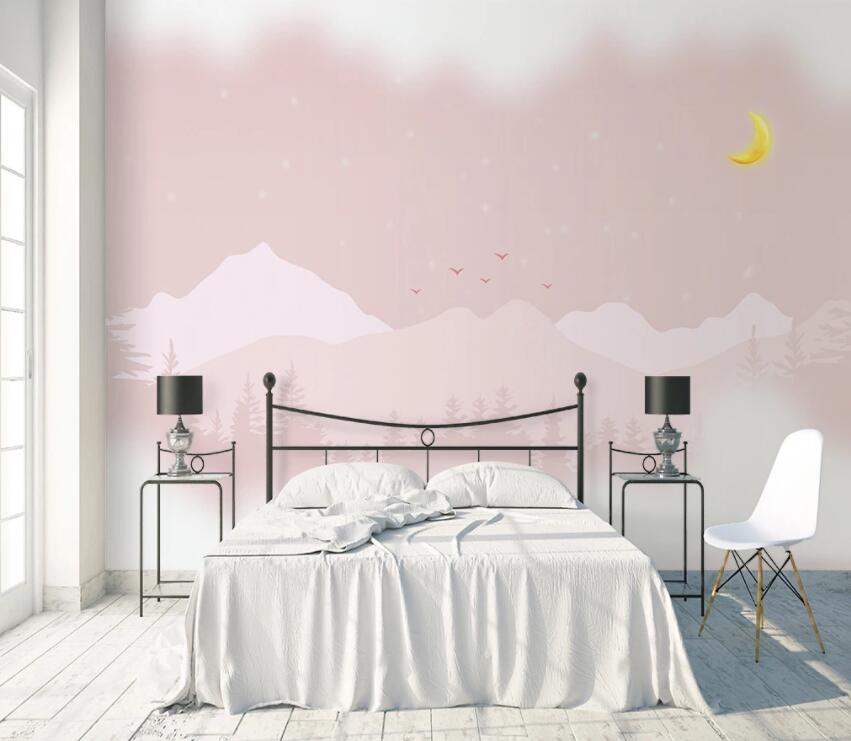 3D Pink Valley 751 Wall Murals Wallpaper AJ Wallpaper 2 