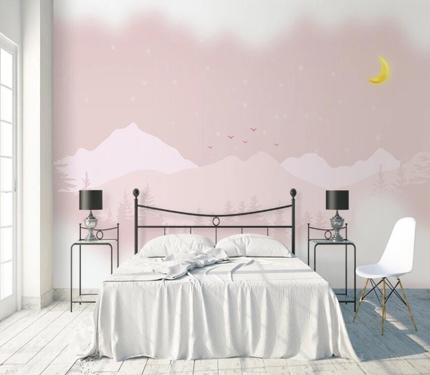 3D Pink Forest 2156 Wall Murals Wallpaper AJ Wallpaper 2 