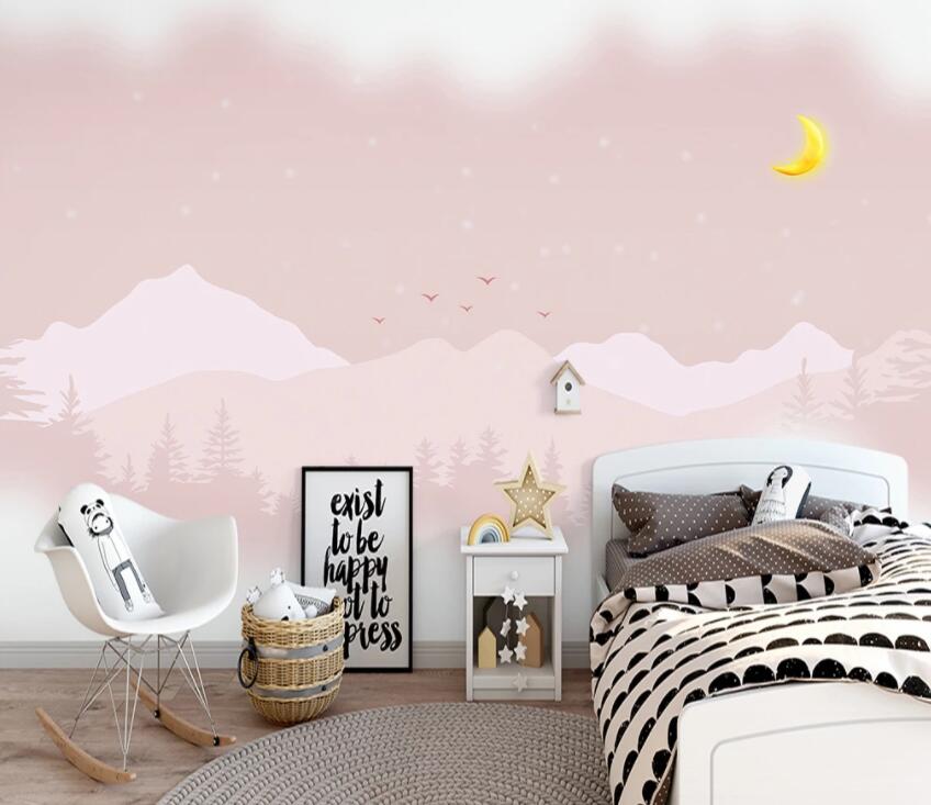 3D Pink Valley 751 Wall Murals Wallpaper AJ Wallpaper 2 