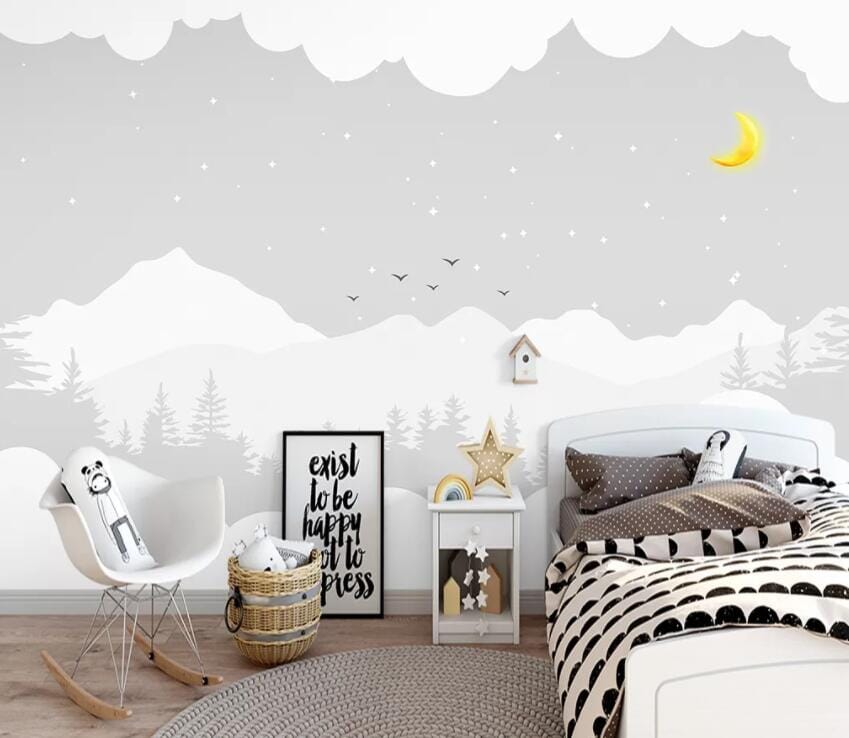 3D Foggy Forest 2157 Wall Murals Wallpaper AJ Wallpaper 2 