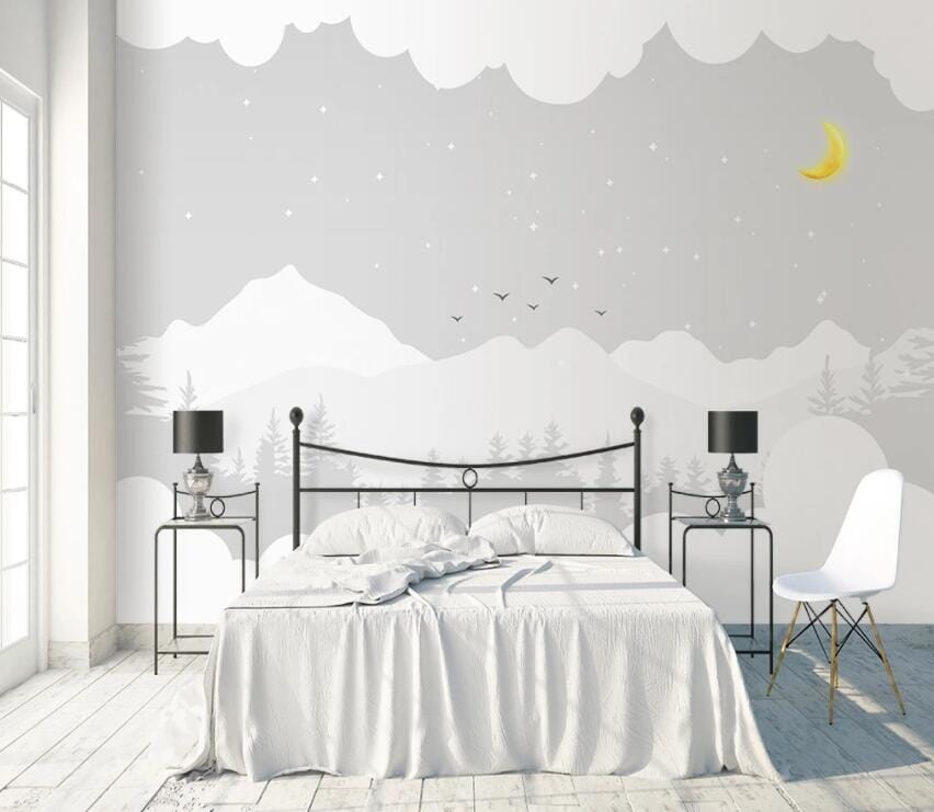 3D Foggy Forest 2157 Wall Murals Wallpaper AJ Wallpaper 2 