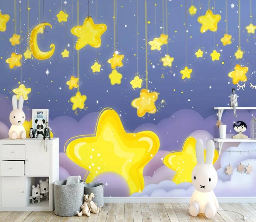 3D Glittering Stars 2146 Wall Murals Wallpaper AJ Wallpaper 2 