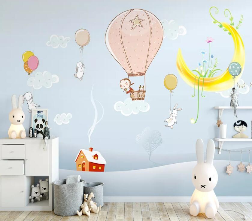 3D Balloon Moon 2144 Wall Murals Wallpaper AJ Wallpaper 2 