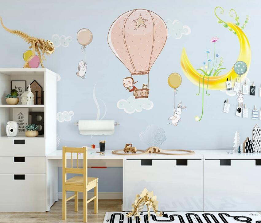3D Balloon Moon 734 Wall Murals Wallpaper AJ Wallpaper 2 