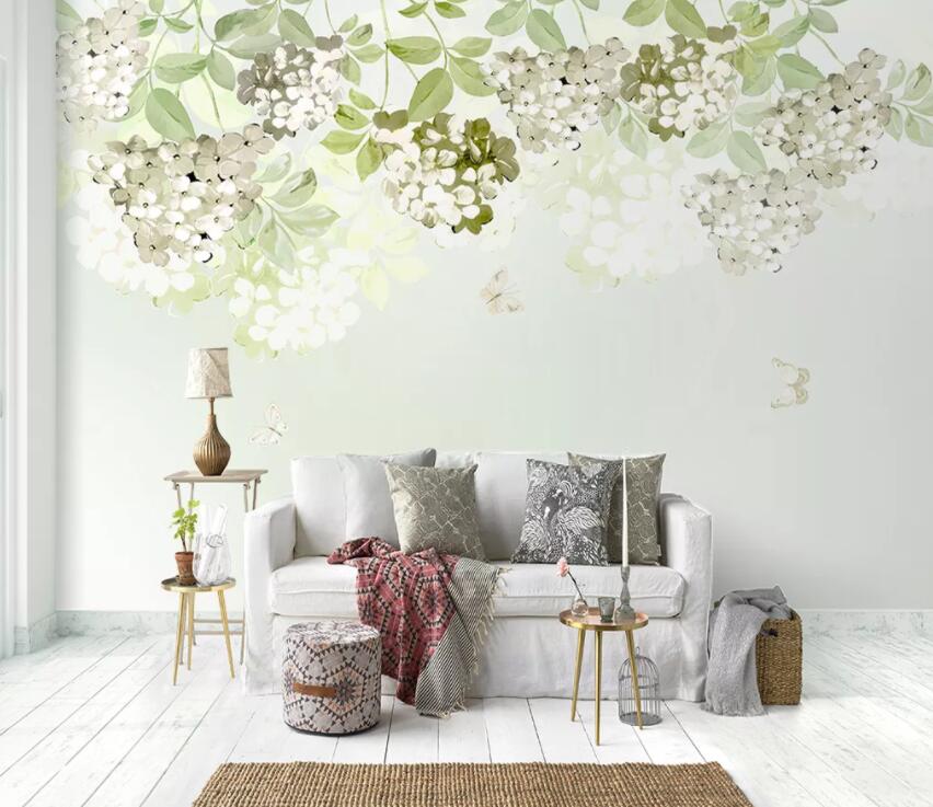 3D Flower Leaves 725 Wall Murals Wallpaper AJ Wallpaper 2 