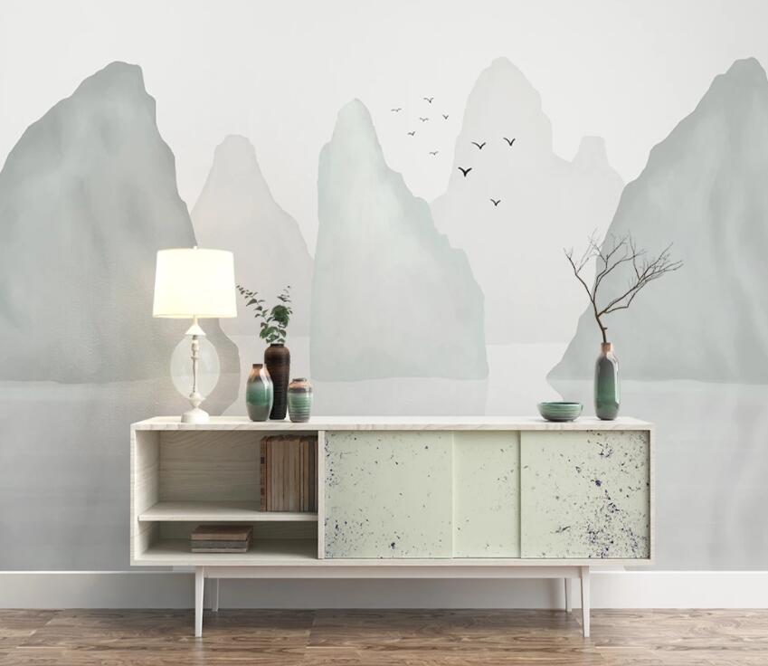 3D High Mountain 701 Wall Murals Wallpaper AJ Wallpaper 2 