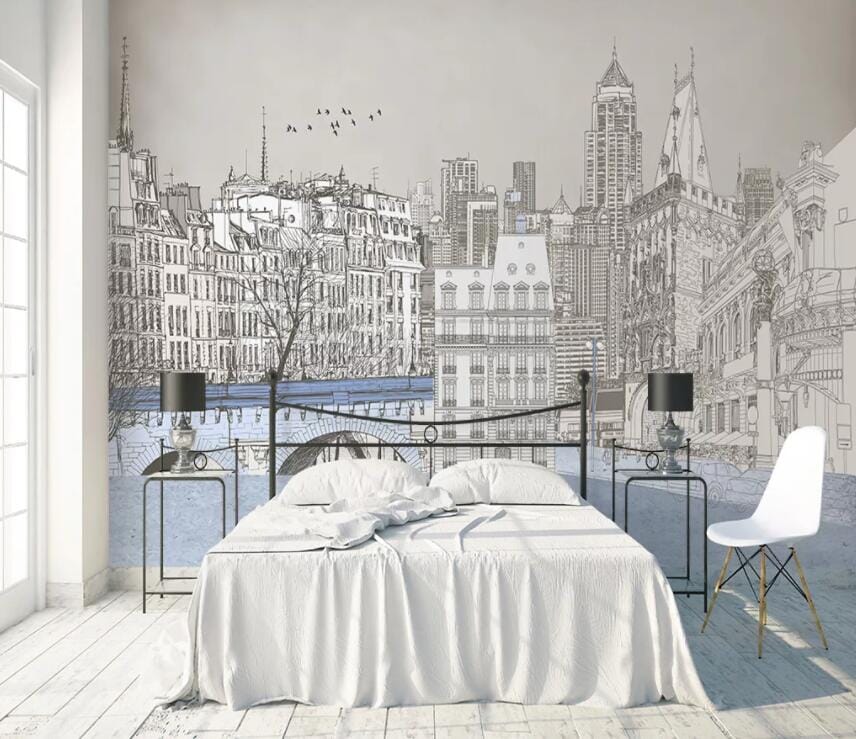 3D Tall Building 2105 Wall Murals Wallpaper AJ Wallpaper 2 