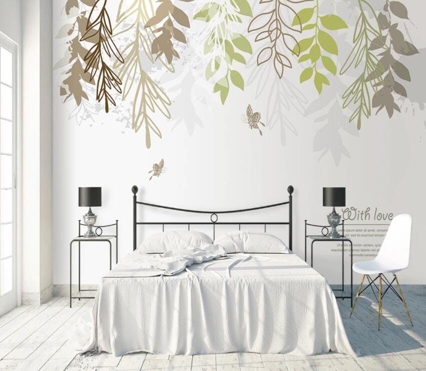 3D Green Leaf 1996 Wall Murals Wallpaper AJ Wallpaper 2 