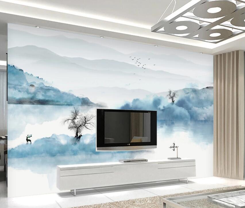 3D Foggy Forest 331 Wall Murals Wallpaper AJ Wallpaper 2 