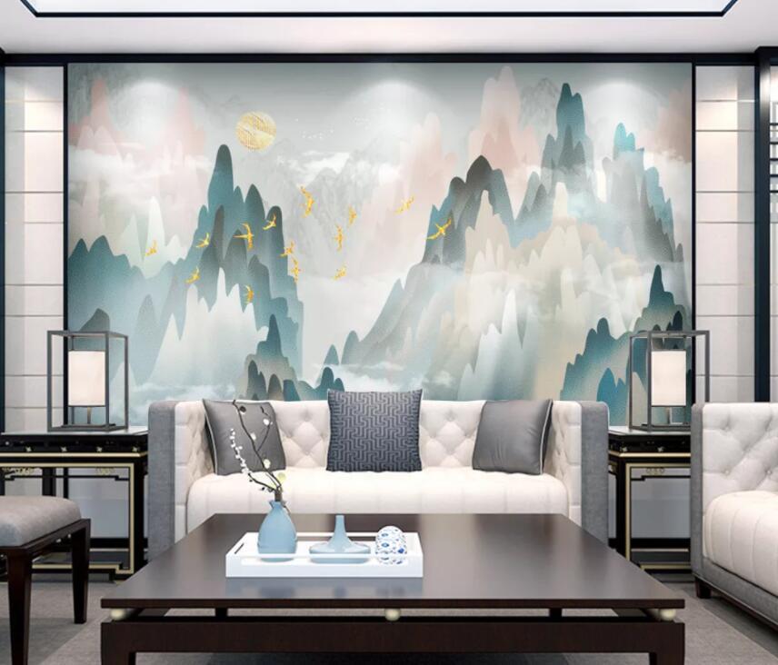 3D Mountain Peak 320 Wall Murals Wallpaper AJ Wallpaper 2 