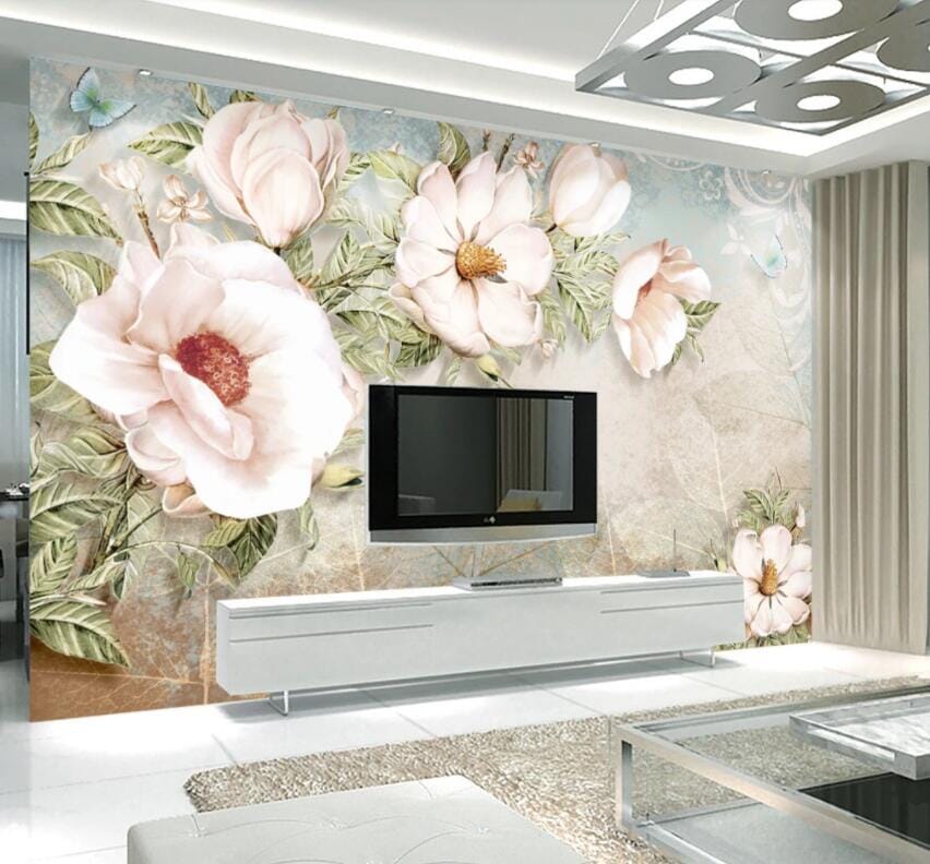 3D Lotus Bloom 1591 Wall Murals Wallpaper AJ Wallpaper 2 
