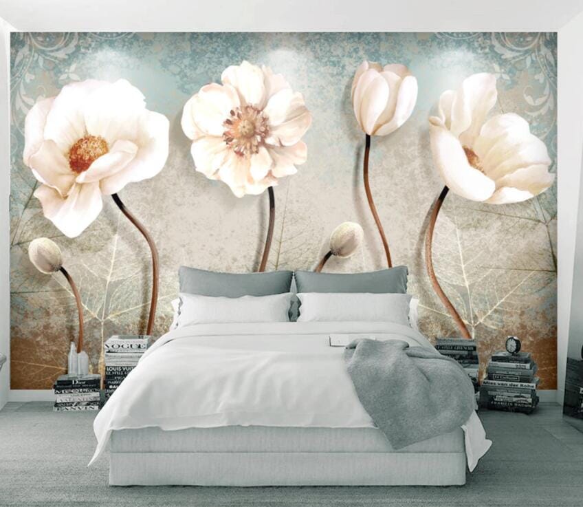 3D Lotus Bloom 1590 Wall Murals Wallpaper AJ Wallpaper 2 