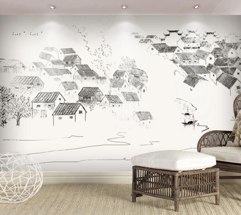 3D Sketch Roof 1584 Wall Murals Wallpaper AJ Wallpaper 2 