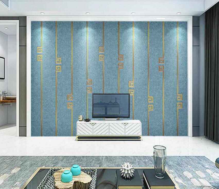 3D Golden Lines 135 Wall Murals Wallpaper AJ Wallpaper 2 