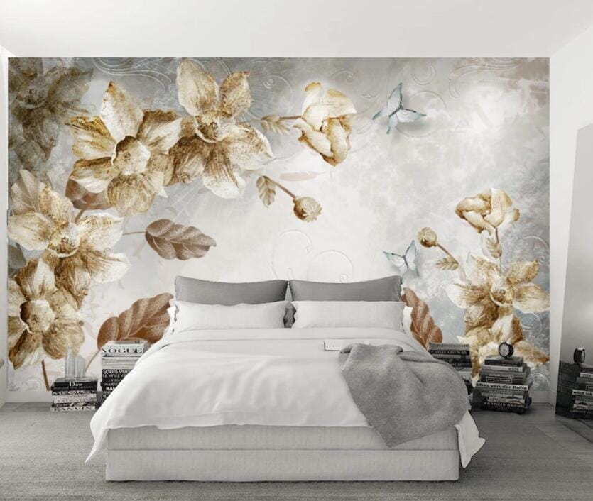 3D Yellow Leaves 1523 Wall Murals Wallpaper AJ Wallpaper 2 