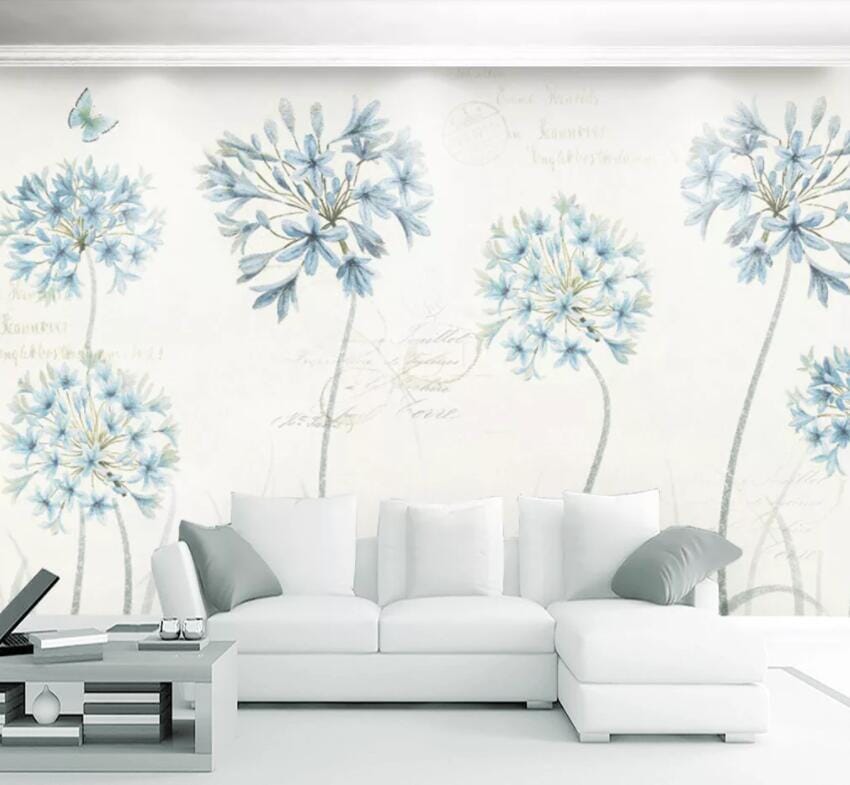 3D White Dandelion 1502 Wall Murals Wallpaper AJ Wallpaper 2 