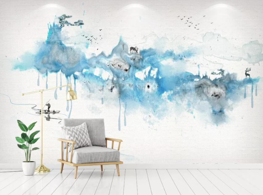 3D Blue Inkjet 098 Wall Murals Wallpaper AJ Wallpaper 2 