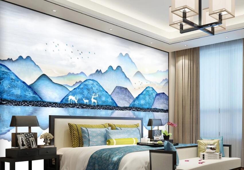 3D River Boat 049 Wall Murals Wallpaper AJ Wallpaper 2 