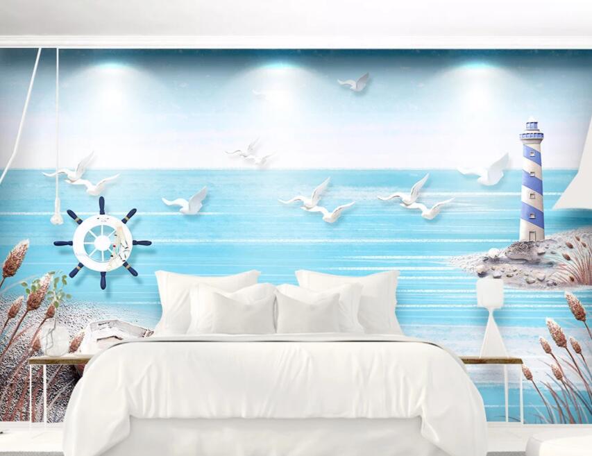 3D Sea Seabird 1381 Wall Murals Wallpaper AJ Wallpaper 2 