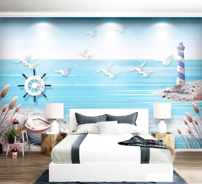 3D Sea Seabird 1381 Wall Murals Wallpaper AJ Wallpaper 2 
