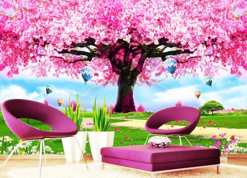 3D Pink Flowers 982 Wall Murals Wallpaper AJ Wallpaper 2 