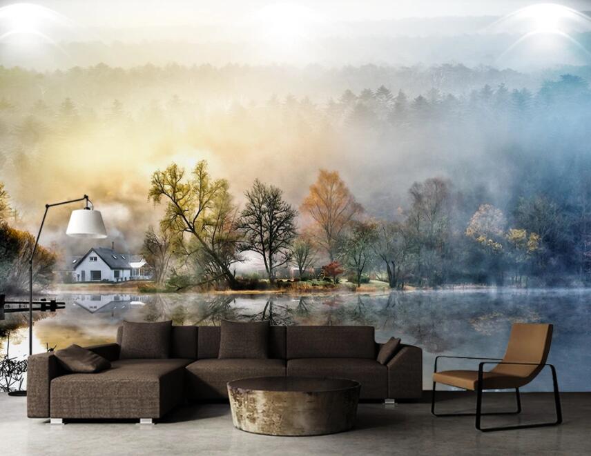 3D Town Stream 444 Wall Murals Wallpaper AJ Wallpaper 2 