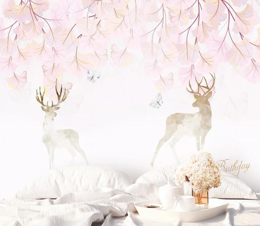 3D Pink Peach 1886 Wall Murals Wallpaper AJ Wallpaper 2 