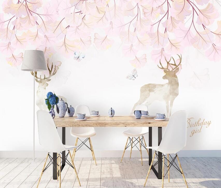 3D Pink Peach 1886 Wall Murals Wallpaper AJ Wallpaper 2 
