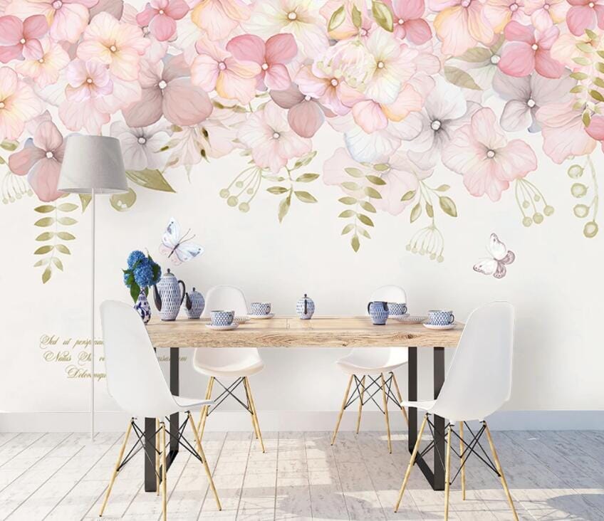 3D Pink Peach 1885 Wall Murals Wallpaper AJ Wallpaper 2 