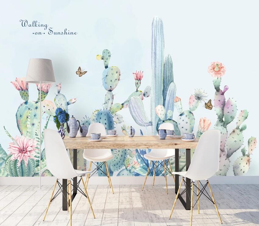 3D Cactus Flower 1878 Wall Murals Wallpaper AJ Wallpaper 2 