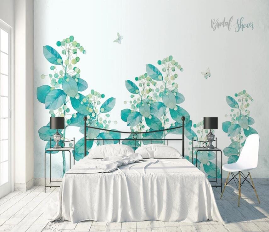 3D Green Leaf 1866 Wall Murals Wallpaper AJ Wallpaper 2 
