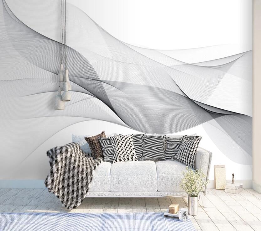 3D Black Wave 515 Wall Murals Wallpaper AJ Wallpaper 2 