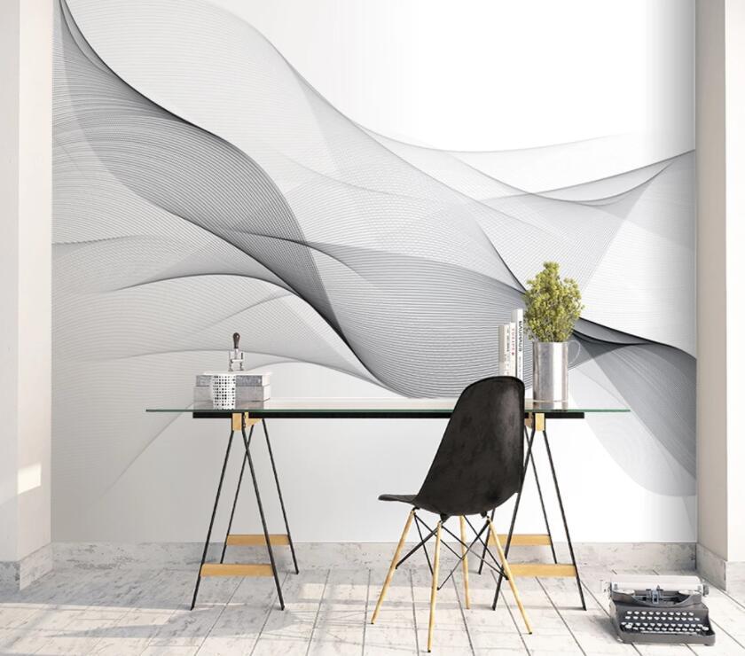 3D Black Wave 515 Wall Murals Wallpaper AJ Wallpaper 2 