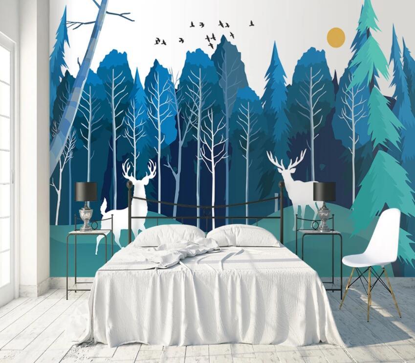 3D Animal Forest 484 Wall Murals Wallpaper AJ Wallpaper 2 