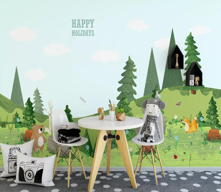 3D Green Forest 1807 Wall Murals Wallpaper AJ Wallpaper 2 
