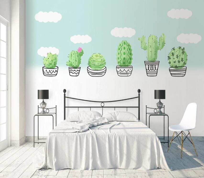 3D Green Plant 1802 Wall Murals Wallpaper AJ Wallpaper 2 