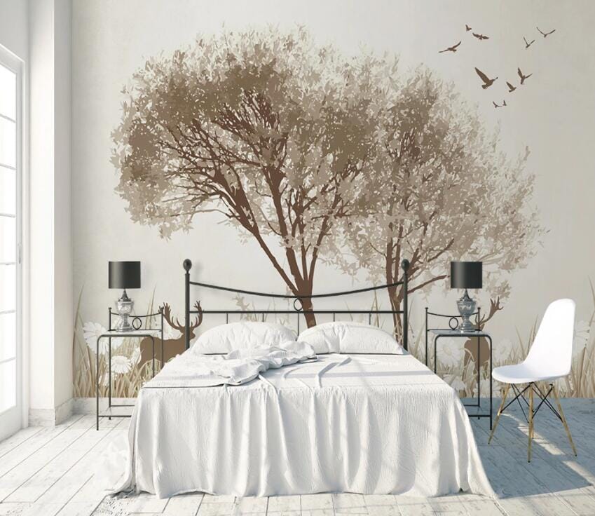 3D Tree Bird 1796 Wall Murals Wallpaper AJ Wallpaper 2 