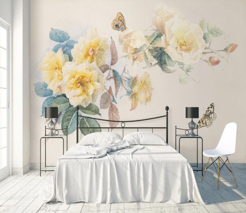 3D Colored Flowers 411 Wall Murals Wallpaper AJ Wallpaper 2 