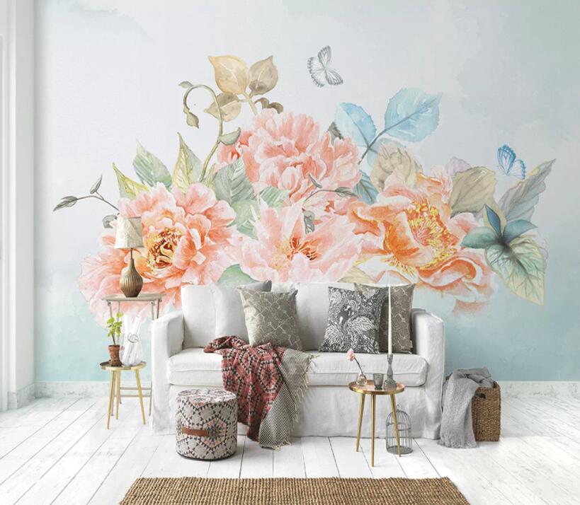 3D Colored Flowers 353 Wall Murals Wallpaper AJ Wallpaper 2 