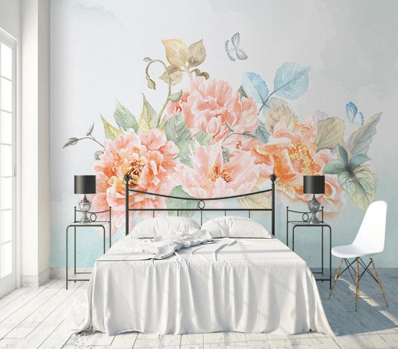 3D Colored Flowers 353 Wall Murals Wallpaper AJ Wallpaper 2 