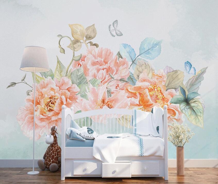 3D Colored Flowers 353 Wall Murals Wallpaper AJ Wallpaper 2 