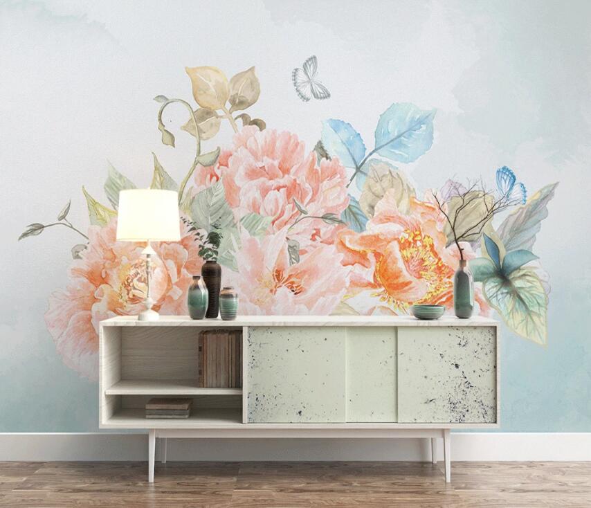 3D Colored Flowers 353 Wall Murals Wallpaper AJ Wallpaper 2 