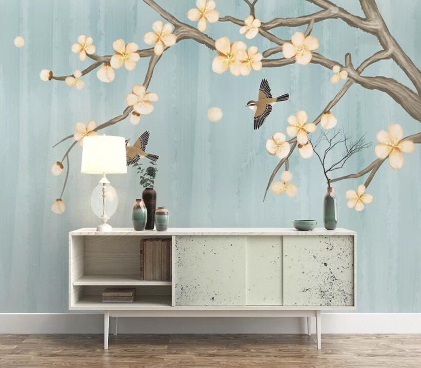 3D Birds And Flowers 327 Wall Murals Wallpaper AJ Wallpaper 2 