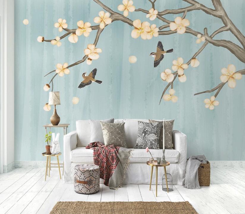 3D Birds And Flowers 327 Wall Murals Wallpaper AJ Wallpaper 2 